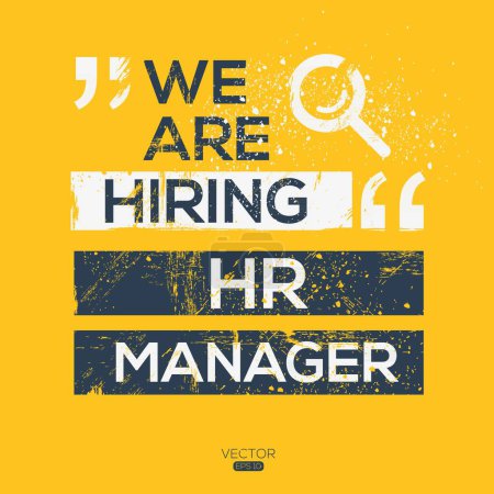 Illustration for We are hiring (HR Manager), Join our team, vector illustration. - Royalty Free Image