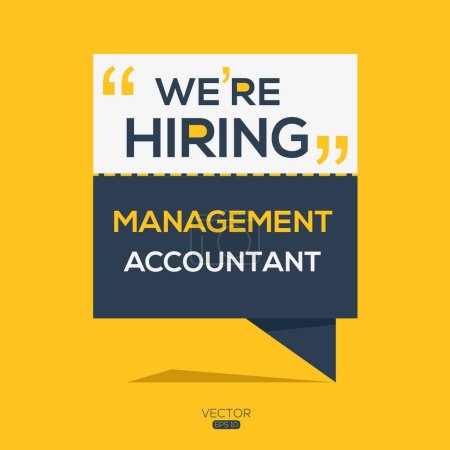 Illustration for We are hiring (Management Accountant), Join our team, vector illustration. - Royalty Free Image