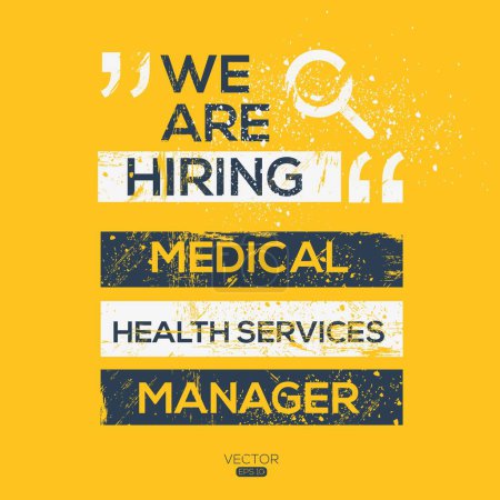 Wir stellen ein (Medical And Health Services Manager), Join our team, Vektor Illustration.
