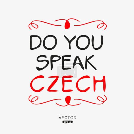 Ilustración de ¿Hablas checo?, ilustración vectorial. - Imagen libre de derechos
