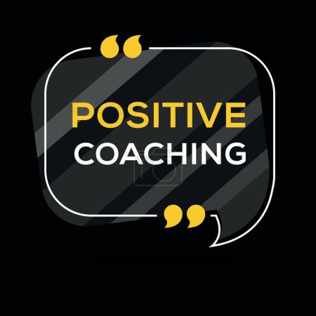 (Positive coaching) Creative Sign design, vector illustration.