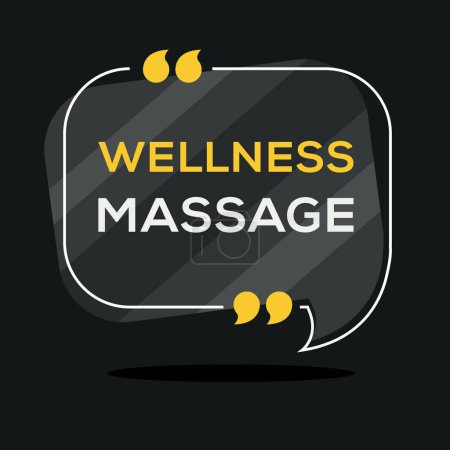 Ilustración de (Wellness massage) Diseño de signos creativos, ilustración vectorial. - Imagen libre de derechos