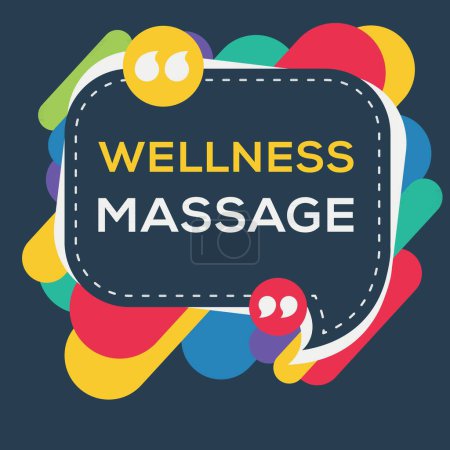 (Wellness massage) Creative Sign design ,vector illustration.
