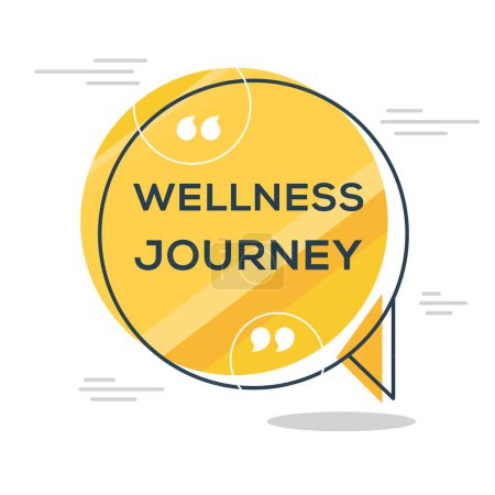 (Wellness journey) Creative Sign design, vector illustration.