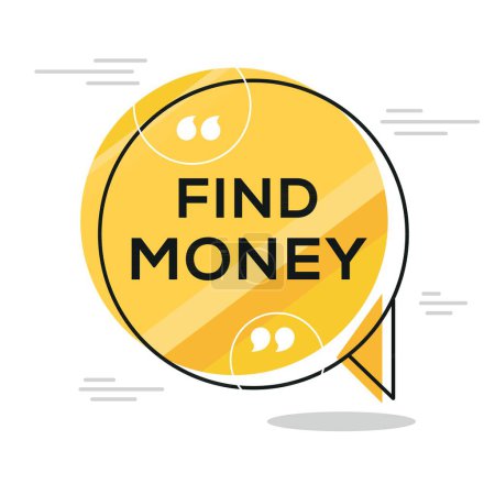 (Finding money) Creative Sign design, vector illustration.