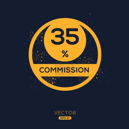 35% Commission limited offer, Vector label.