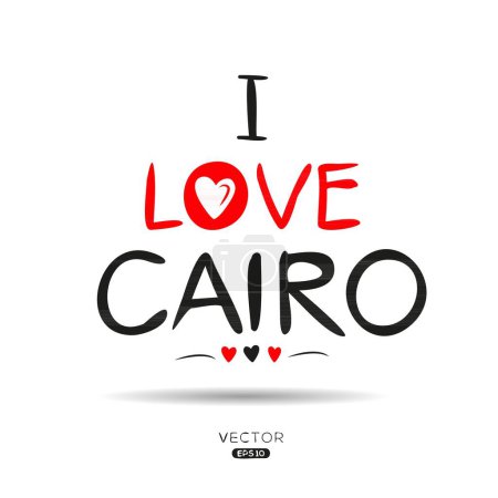 Cairo Creative label text design, It can be used for stickers and tags, T-shirts, invitations, and vector illustrations.