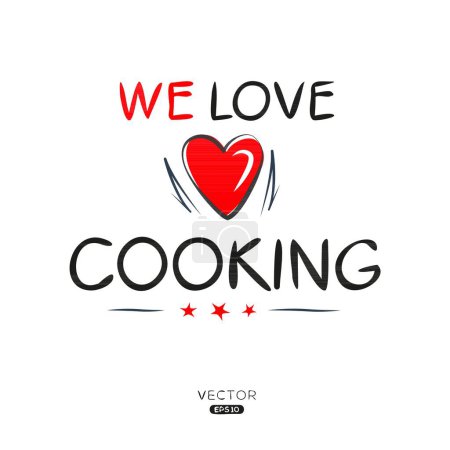 Cooking Creative label text design, It can be used for stickers and tags, T-shirts, invitations, and vector illustrations.