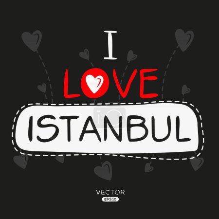 Istanbul Creative label text design, It can be used for stickers and tags, T-shirts, invitations, and vector illustrations.