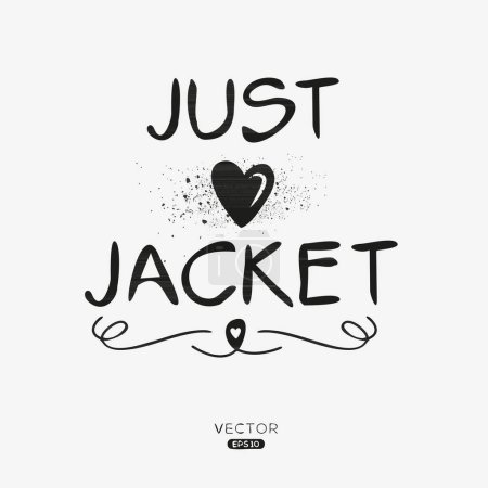 Illustration for Jacket Creative label text design, It can be used for stickers and tags, T-shirts, invitations, and vector illustrations. - Royalty Free Image