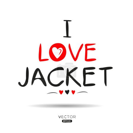 Illustration for Jacket Creative label text design, It can be used for stickers and tags, T-shirts, invitations, and vector illustrations. - Royalty Free Image