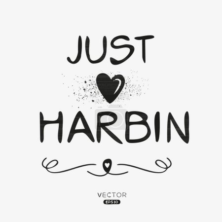 Harbin Creative label text design, It can be used for stickers and tags, T-shirts, invitations, and vector illustrations.