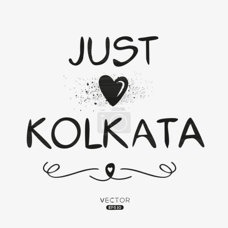 Kolkata Creative label text design, It can be used for stickers and tags, T-shirts, invitations, and vector illustrations.