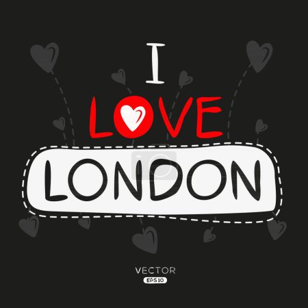 London Creative label text design, It can be used for stickers and tags, T-shirts, invitations, and vector illustrations.