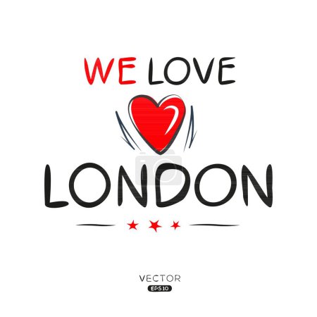 Illustration for London Creative label text design, It can be used for stickers and tags, T-shirts, invitations, and vector illustrations. - Royalty Free Image
