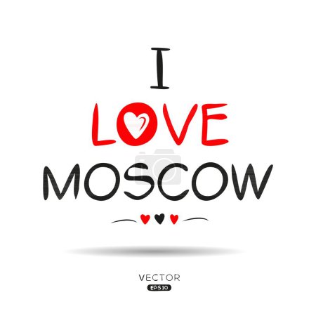 Illustration for Moscow Creative label text design, It can be used for stickers and tags, T-shirts, invitations, and vector illustrations. - Royalty Free Image