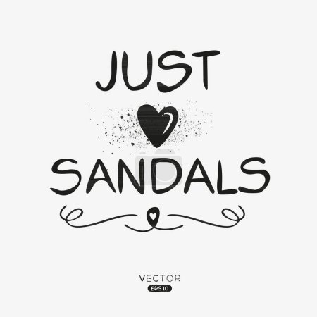 Sandals Creative label text design, It can be used for stickers and tags, T-shirts, invitations, and vector illustrations.