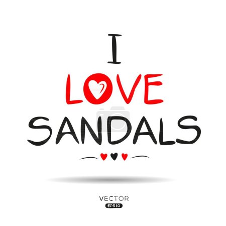 Sandales Design créatif de texte d'étiquette, Il peut être utilisé pour les autocollants et les étiquettes, T-shirts, invitations et illustrations vectorielles.