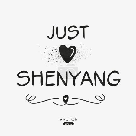 Shenyang Creative Etikett Text-Design, Es kann für Aufkleber und Tags, T-Shirts, Einladungen und Vektorillustrationen verwendet werden.