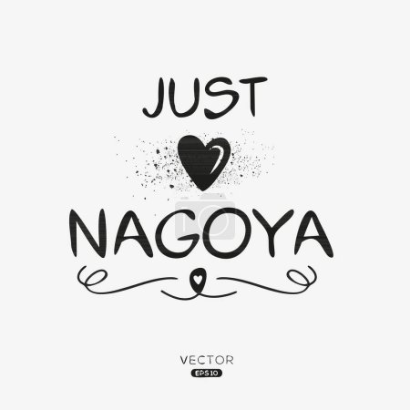 Nagoya Creative label text design, It can be used for stickers and tags, T-shirts, invitations, and vector illustrations.