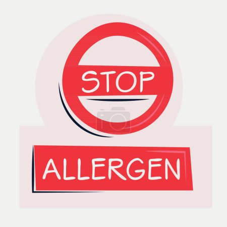 Illustration for Allergen Warning sign, vector illustration. - Royalty Free Image