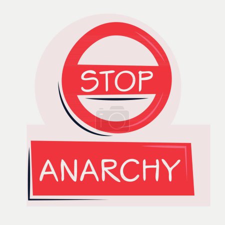 Illustration for Anarchy Warning sign, vector illustration. - Royalty Free Image