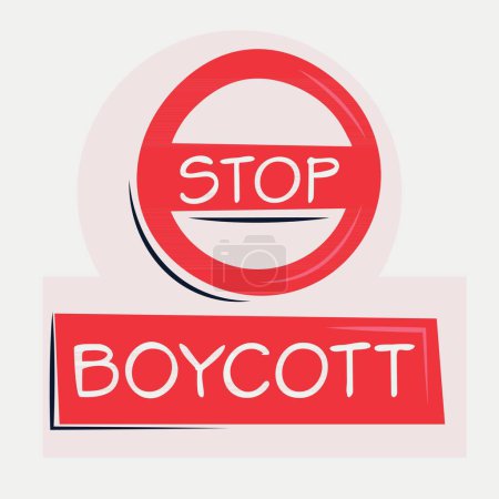 Boycott Warning sign, vector illustration.