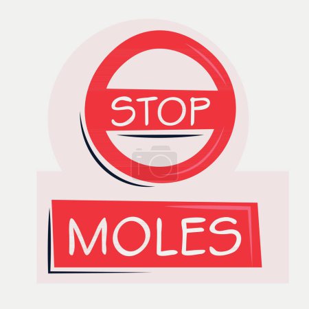 Moles Warning sign, vector illustration.
