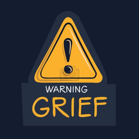 Illustration for Grief Warning sign, vector illustration. - Royalty Free Image
