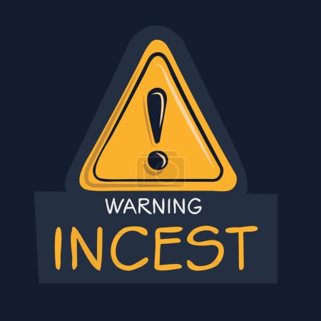 Illustration for Incest Warning sign, vector illustration. - Royalty Free Image