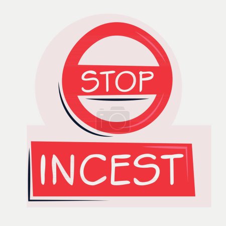 Illustration for Incest Warning sign, vector illustration. - Royalty Free Image
