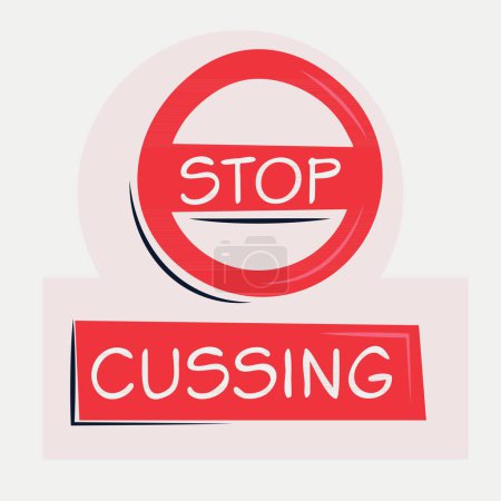 Cussing Warning sign, vector illustration.