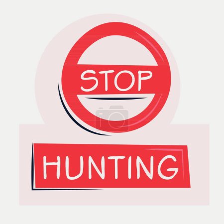 Hunting Warning sign, vector illustration.
