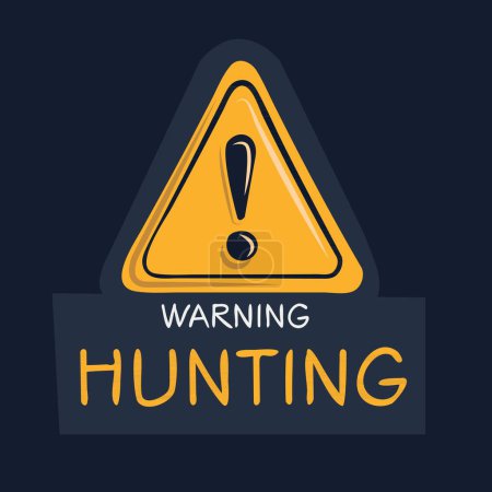 Hunting Warning sign, vector illustration.