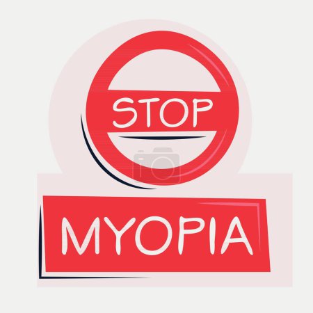 Myopia Warning sign, vector illustration.