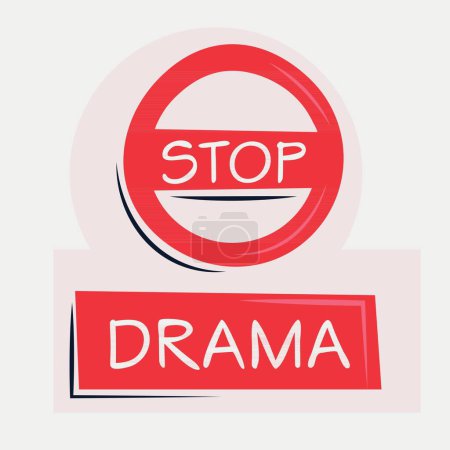 Drama Warning sign, vector illustration.