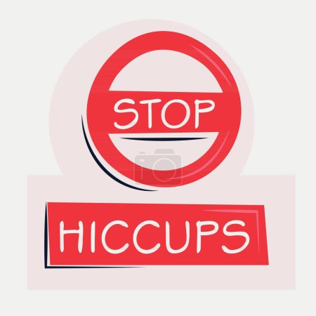 Hiccups Warning sign, vector illustration.