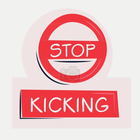 Kicking Warning sign, vector illustration.