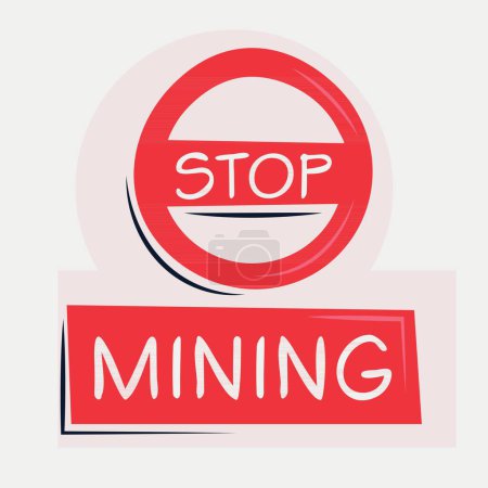 Mining Warning sign, vector illustration.