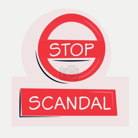 Illustration for Scandal Warning sign, vector illustration. - Royalty Free Image