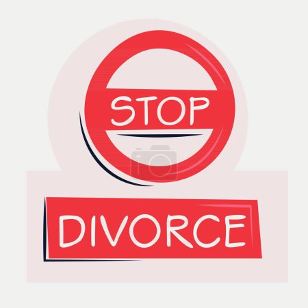 Divorce Warning sign, vector illustration.