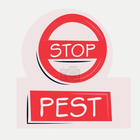 Pest Warning sign, vector illustration.
