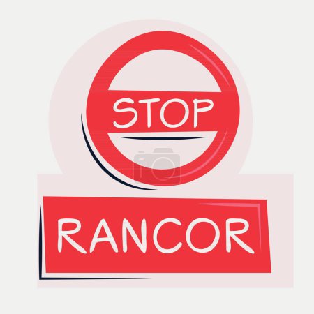 Illustration for Rancor Warning sign, vector illustration. - Royalty Free Image