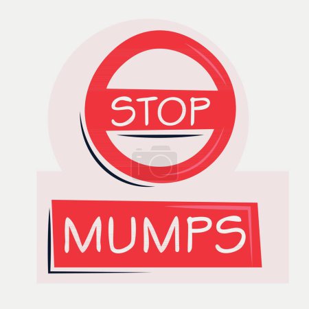 Mumps Warning sign, vector illustration.