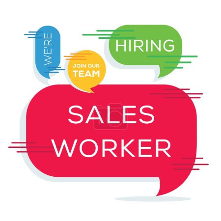 We are hiring (Sales Worker), Join our team, vector illustration.
