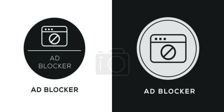 Ad blocker Icon, Vector sign.