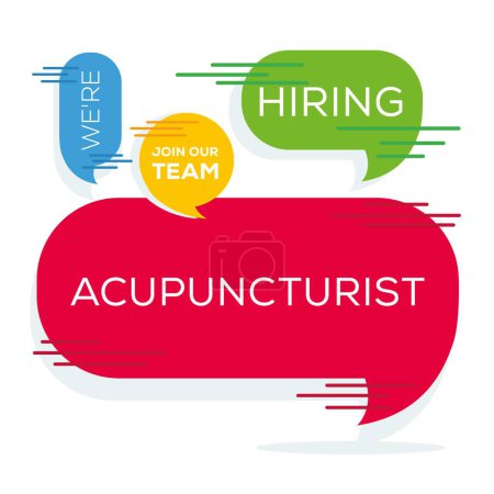 We are hiring (Acupuncturist), Join our team, vector illustration.