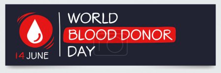 Ilustración de Día Mundial del Donante de Sangre, 14 de junio. - Imagen libre de derechos