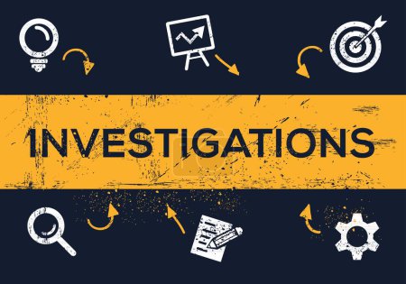 (Investigations) Design with Icons, Vector illustration.