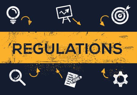 (Regulations) Design with Icons, Vector illustration.